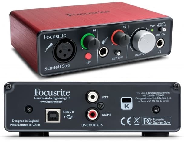 best audio interface for beginners - Focusrite Scarlett Solo