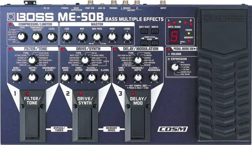 Boss ME-50B Bass Multi Effects unit with bass synth effects
